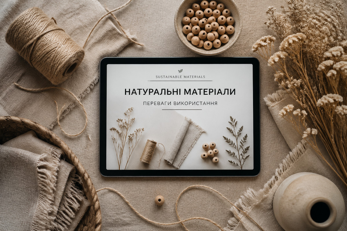 Натуральні матеріали в рукоділлі: переваги та використання